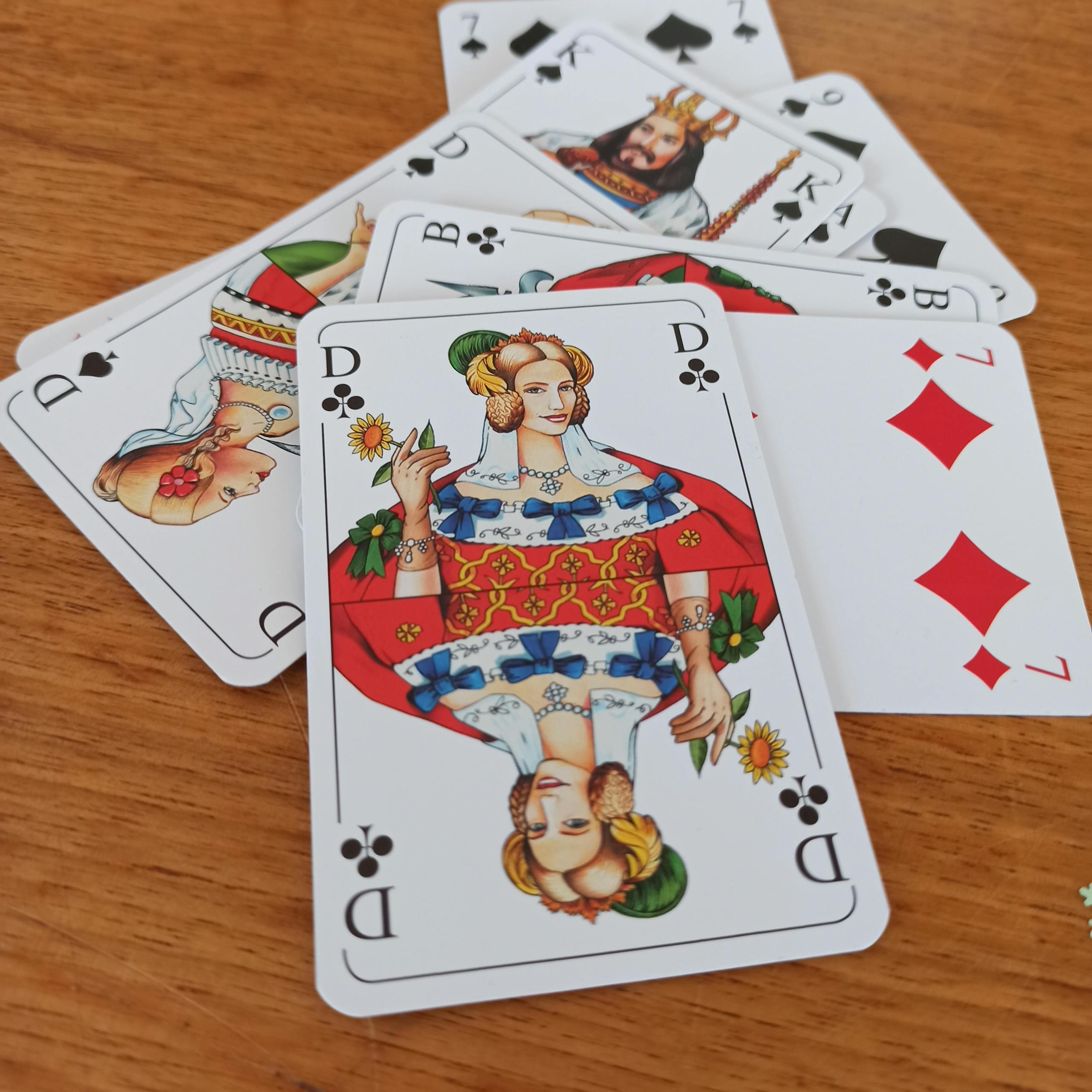 Deck of Cards on Wooden Table